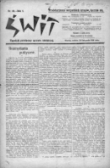 Świt : tygodnik poświęcony sprawie robotniczej 1919, nr 22
