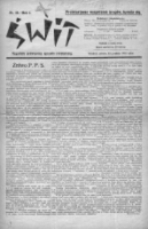 Świt : tygodnik poświęcony sprawie robotniczej 1919, nr 24