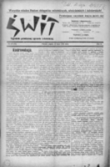 Świt : tygodnik poświęcony sprawie robotniczej 1920, nr 28