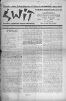 Świt : tygodnik poświęcony sprawie robotniczej 1920, nr 34