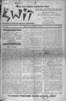Świt : tygodnik poświęcony sprawie robotniczej 1921, nr 1