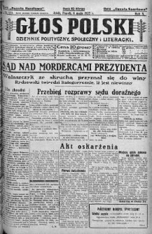 Głos Polski : dziennik polityczny, społeczny i literacki 6 maj 1927 nr 123