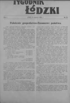 Tygodnik Łódzki 6 sierpień R. 1. 1922 nr 22
