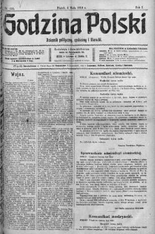Godzina Polski : dziennik polityczny, społeczny i literacki 5 maj 1916 nr 125