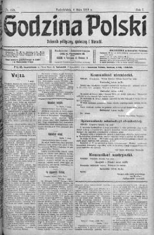 Godzina Polski : dziennik polityczny, społeczny i literacki 8 maj 1916 nr 128