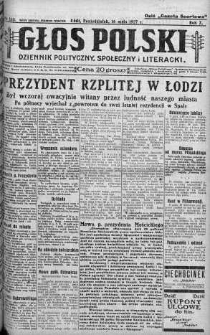 Głos Polski : dziennik polityczny, społeczny i literacki 16 maj 1927 nr 133