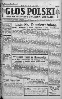 Głos Polski : dziennik polityczny, społeczny i literacki 17 maj 1927 nr 134