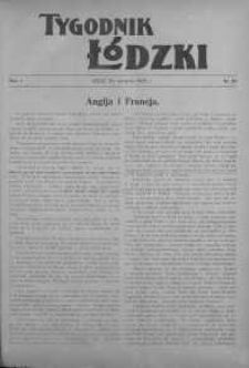 Tygodnik Łódzki 20 sierpień R. 1. 1922 nr 24