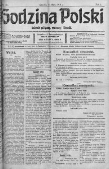 Godzina Polski : dziennik polityczny, społeczny i literacki 11 maj 1916 nr 131