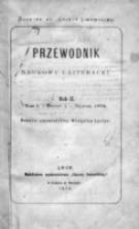 Przewodnik Naukowy i Literacki : dodatek do "Gazety Lwowskiej". 1874. R. II. T. I, zeszyt 1