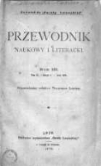 Przewodnik Naukowy i Literacki : dodatek do "Gazety Lwowskiej". 1875. R. III. T. III, zeszyt 2