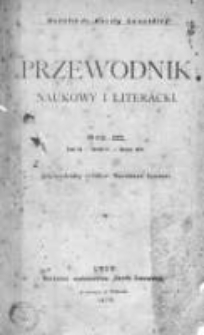 Przewodnik Naukowy i Literacki : dodatek do "Gazety Lwowskiej". 1875. R. III. T. III, zeszyt 3
