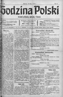 Godzina Polski : dziennik polityczny, społeczny i literacki 13 maj 1916 nr 133