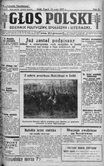Głos Polski : dziennik polityczny, społeczny i literacki 20 maj 1927 nr 137