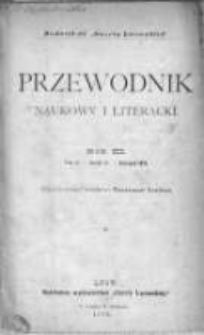 Przewodnik Naukowy i Literacki : dodatek do "Gazety Lwowskiej". 1875. R. III. T. III, zeszyt 11