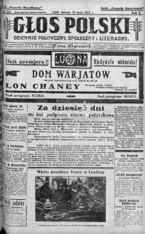 Głos Polski : dziennik polityczny, społeczny i literacki 21 maj 1927 nr 138