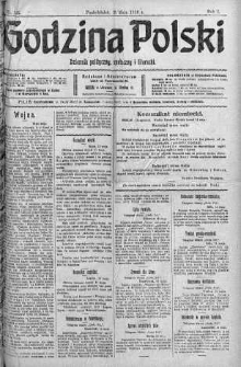 Godzina Polski : dziennik polityczny, społeczny i literacki 15 maj 1916 nr 135