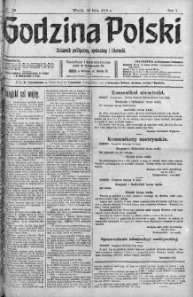 Godzina Polski : dziennik polityczny, społeczny i literacki 16 maj 1916 nr 136