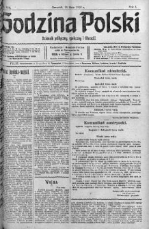 Godzina Polski : dziennik polityczny, społeczny i literacki 18 maj 1916 nr 138
