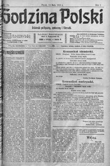 Godzina Polski : dziennik polityczny, społeczny i literacki 19 maj 1916 nr 139