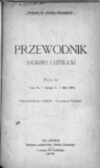 Przewodnik Naukowy i Literacki : dodatek do "Gazety Lwowskiej". 1878. R. VI, zeszyt 5