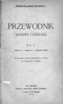 Przewodnik Naukowy i Literacki : dodatek do "Gazety Lwowskiej". 1878. R. VI, zeszyt 8