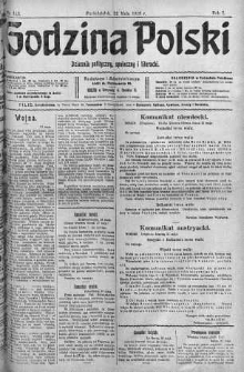 Godzina Polski : dziennik polityczny, społeczny i literacki 22 maj 1916 nr 142