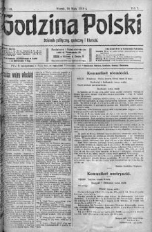 Godzina Polski : dziennik polityczny, społeczny i literacki 23 maj 1916 nr 143