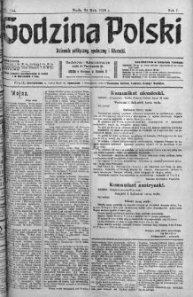 Godzina Polski : dziennik polityczny, społeczny i literacki 24 maj 1916 nr 144