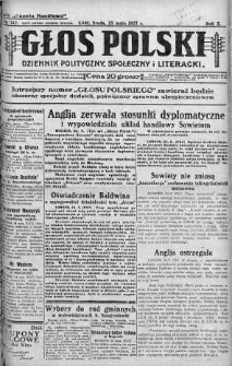 Głos Polski : dziennik polityczny, społeczny i literacki 25 maj 1927 nr 142