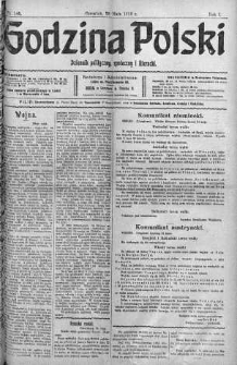 Godzina Polski : dziennik polityczny, społeczny i literacki 25 maj 1916 nr 145