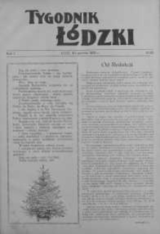 Tygodnik Łódzki 20 grudzień R. 1. 1922 nr 31-32
