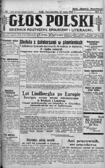 Głos Polski : dziennik polityczny, społeczny i literacki 30 maj 1927 nr 147
