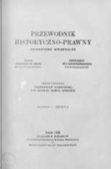 Przewodnik Historyczno-Prawny. Czasopismo Kwartalne. 1930. Zeszyt 2