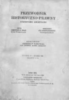 Przewodnik Historyczno-Prawny. Czasopismo Kwartalne. 1933. Zeszyt 1-4
