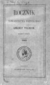 Rocznik Towarzystwa Paryzkiego Lekarzy Polskich. Poszyt drugi. 1860