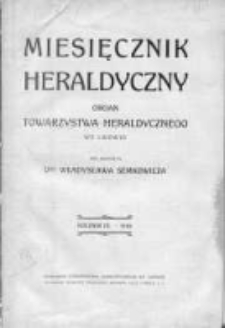 Miesięcznik Heraldyczny. 1910. Nr 1