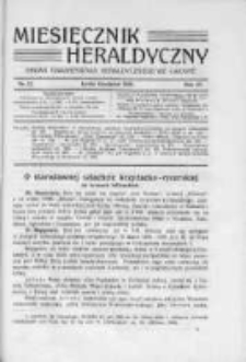 Miesięcznik Heraldyczny. 1910. Nr 12