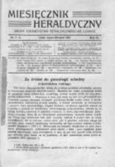 Miesięcznik Heraldyczny. 1913. Nr 7-8