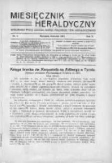 Miesięcznik Heraldyczny. 1931. Nr 4
