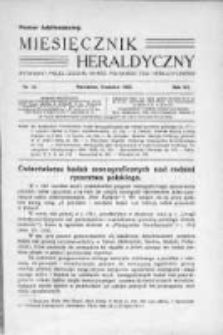 Miesięcznik Heraldyczny. 1932. Nr 12