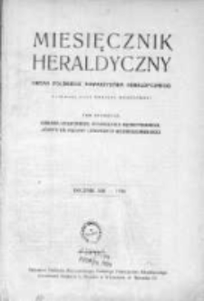 Miesięcznik Heraldyczny. 1933. Nr 1