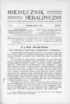 Miesięcznik Heraldyczny. 1933. Nr 3