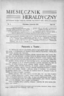 Miesięcznik Heraldyczny. 1933. Nr 4