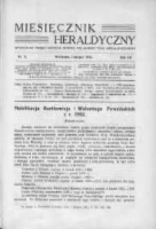 Miesięcznik Heraldyczny. 1933. Nr 11