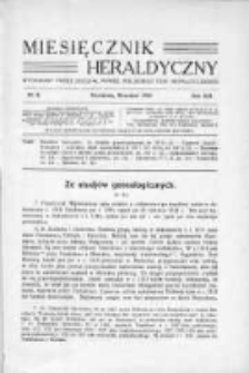 Miesięcznik Heraldyczny. 1934. Nr 9