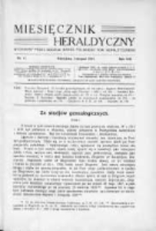 Miesięcznik Heraldyczny. 1934. Nr 11