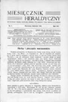 Miesięcznik Heraldyczny. 1935. Nr 4