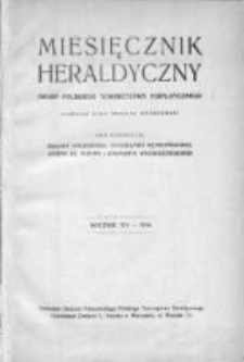 Miesięcznik Heraldyczny. 1936. Nr 1