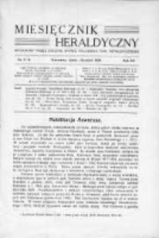 Miesięcznik Heraldyczny. 1936. Nr 7-8
